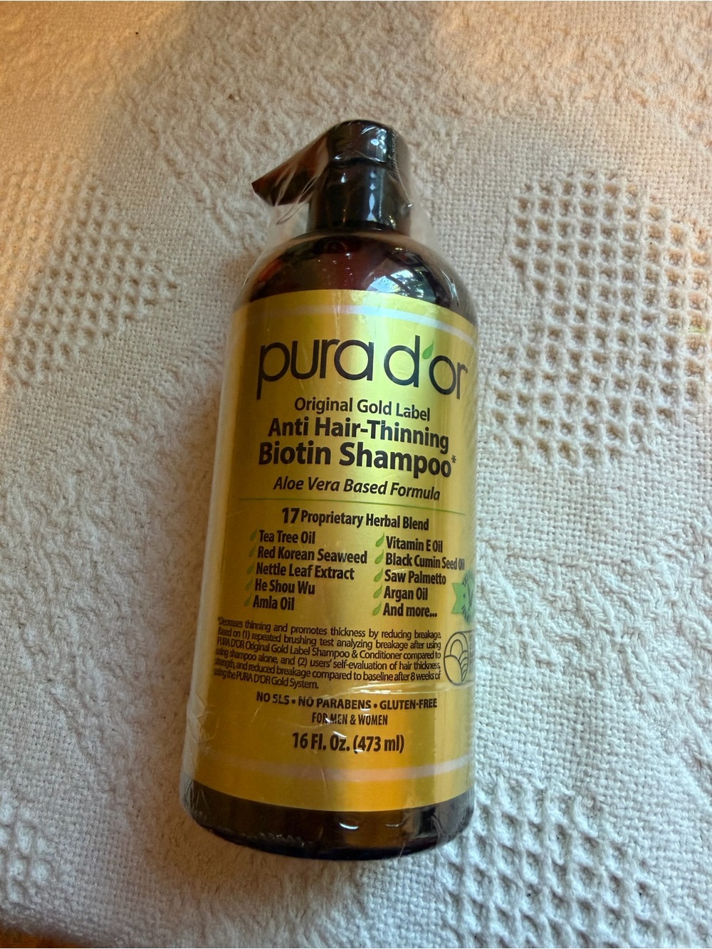 Rado Yellow Pump Bottle Hair Shampoo